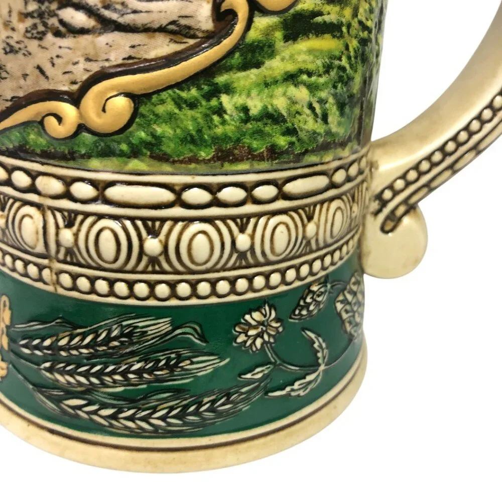 1990 Edition Coors Beer Vintage Stein showing bottles near a waterfall